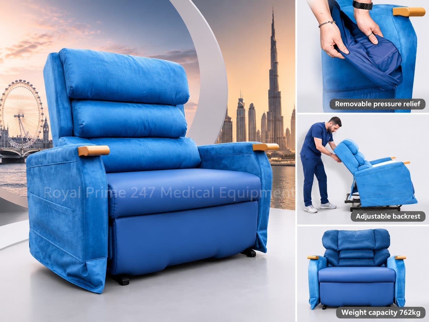 Cura Attollo XXL Riser Recliner Chair 120 st